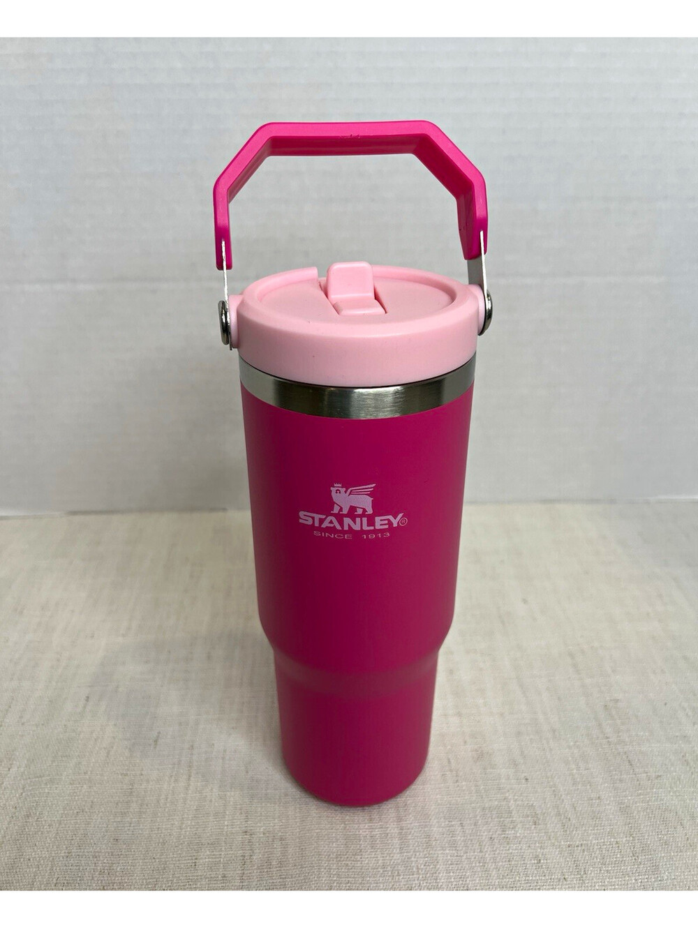 Stanley Quencher H2.0 30 oz Pink Stainless Steel Tumbler w/ Handle Lid